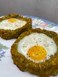Nidos de batata y brócoli