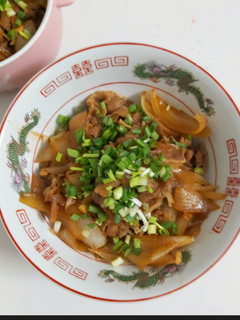 Hình của món GYUUDON (CƠM THỊT BÒ XÀO HÀNH TÂY).