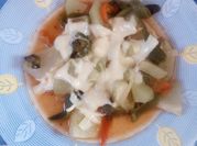 Una foto de chayote con quesillo
