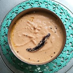 A picture of Peanut Coconut and Onion Chutney.