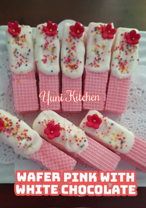 Foto resep 111. Wafer Pink With White Chocolate