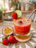 पैशन फ्रूट स्ट्रॉबेरी कूलर (Passion Fruit Strawberry Cooler)