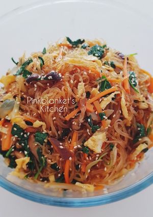 A picture of Stir Fry Korean Inspired Glass Noodles.