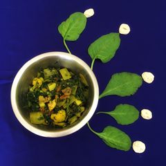 A picture of Palong CHACHHORI / Spinach Dry Curry.