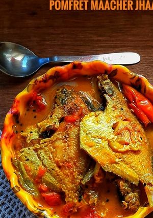 A picture of Pomfret Maacher Jhal.