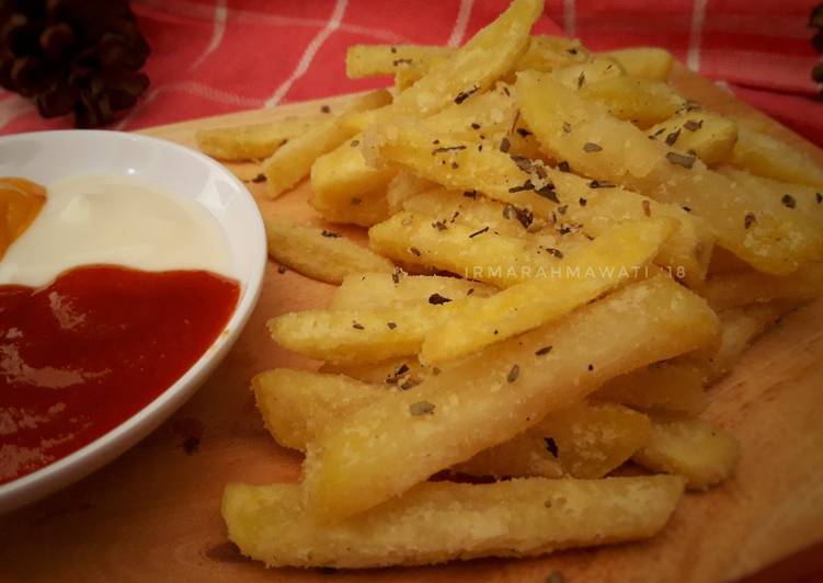 Resep: French Fries/Kentang Goreng #pr_recookamerikaamerhoma yang Renyah