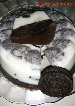 Foto resep Puding oreo 2 lapis