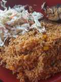 Jollof rice with coslew