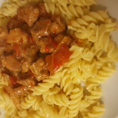 A picture of Sara's pork concoction xx.