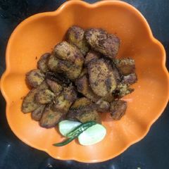 Chatpati crispy taro root A picture of Chatpati crispy taro root.