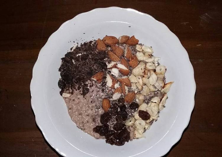 Overnight oat choco almond