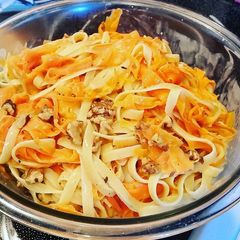 A picture of Spring Carrot & Fettuccine Noodles.