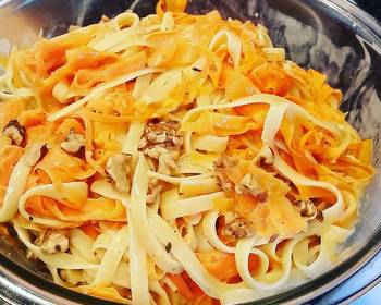 Without Fail Serving Recipe Spring Carrot  Fettuccine Noodles Delicious