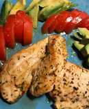 Pollo de corral al limón 🍋 con crudités
