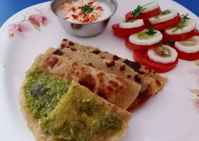 Gobi aloo dhaniya paratha