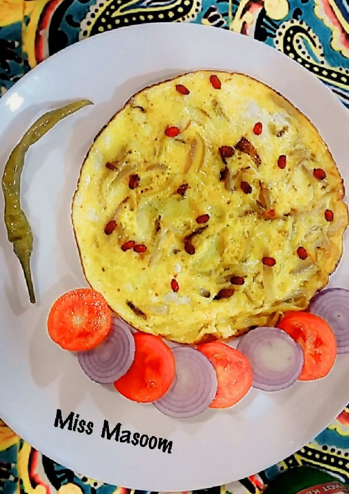 عکسی از دستور املت پیاز