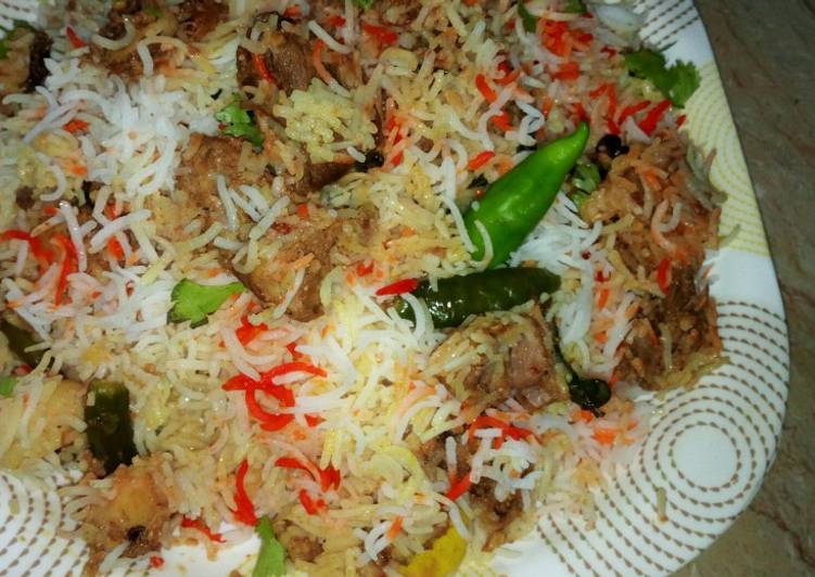 Recipe of Homemade Spicy Beef Mumbai Biryani