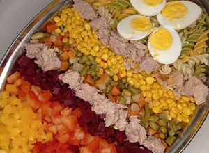 Une photo de Salade de torsade 3couleurs