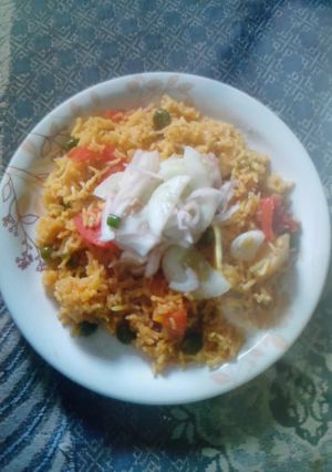 A picture of Madrasi veg pulao.