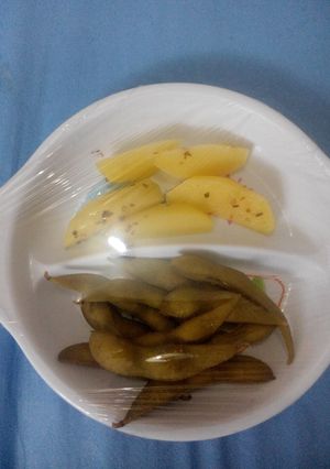 Foto resep Menu #BLW Potato Wadges dan Edamame