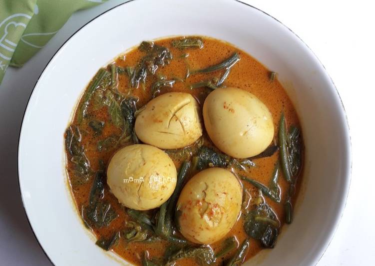 Resep Unik Gulai pucuk labu telur Gurih Mantul