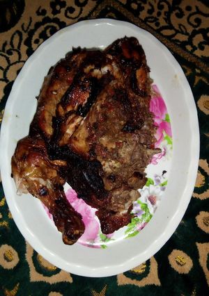 A picture of Daddawa oven grilled chicken.
