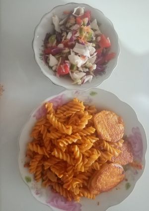عکسی از دستور ماکارونی خوشمزه با سویا