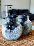 Chia pudding: Blueberries & coconut 🥥💙