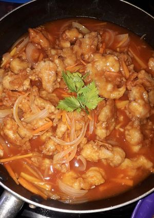 Foto resep Ayam popcorn asam manis kondangan