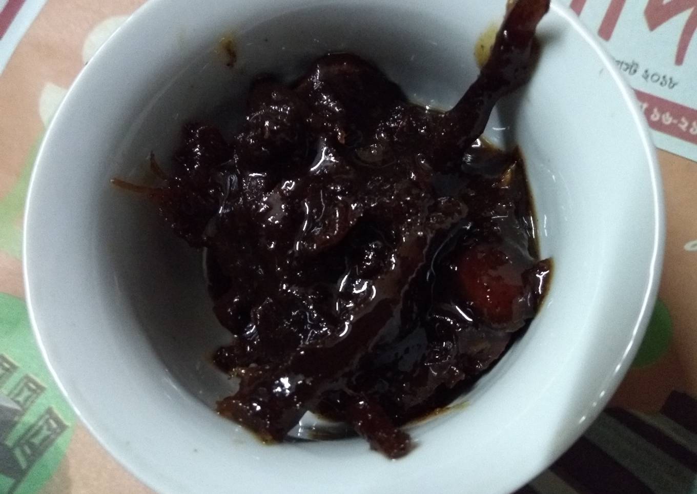 Elephant apple pickle (chaltar aachar)