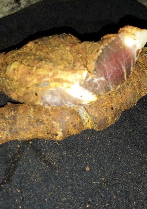 Una foto de Jamón crudo casero