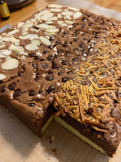 Foto resep Fudge brownies with cheesecake
