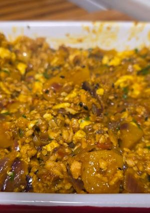 A picture of Chicken Aloo Bhujia Scramble.