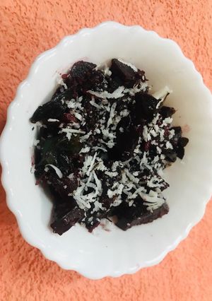 A picture of Beetroot fry recipe.