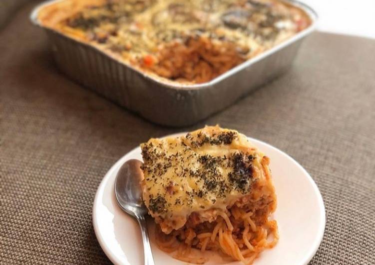 Baked Spaghetti Brullee
