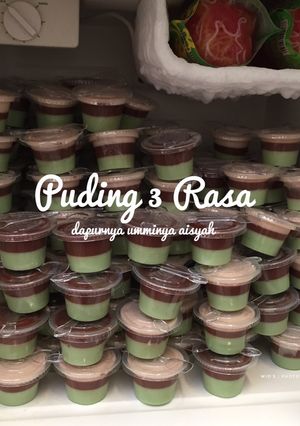 Foto resep Puding 3 Rasa (Matcha Coklat Vanila)#BikinRamadanBerkesan