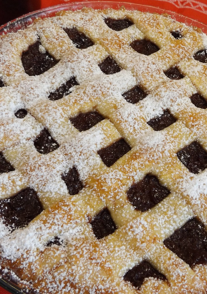 Una foto de Tarta de mermelada casera de higos