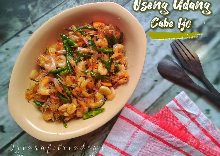 Resep Oseng Udang Cabe Ijo yang Enak
