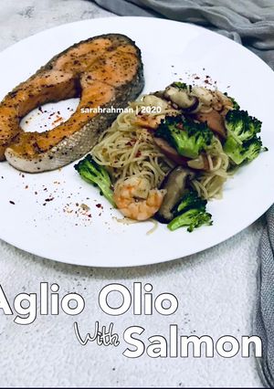 Gambar Aglio Olio with Salmon