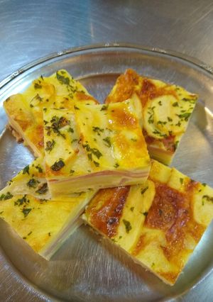 Una foto de Mil hojas de papas relleno