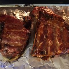 A picture of California Farm Barbecued Mild Pepper sauce Pork Ribs.