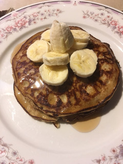 Una foto de Pancakes de avena y plátano