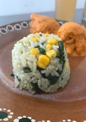 Una foto de Arroz Blanco a la Poblana