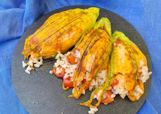 Il modo più semplice a Fai Veloce Fiori di zucca col riso