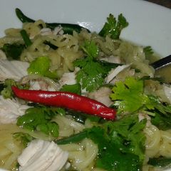 A picture of Chicken noodle soup.