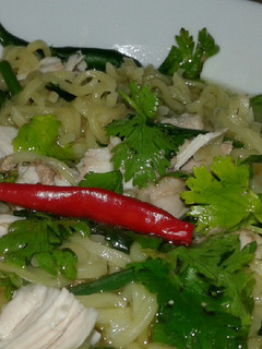 A picture of Chicken noodle soup.