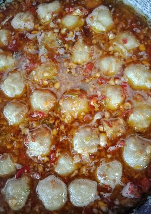 Foto resep Bakso siram sambal kacang