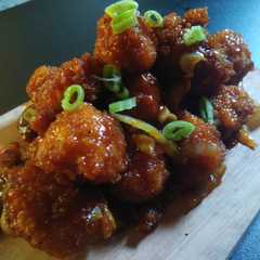 A picture of Chicken Katsu Saus teriyaki.