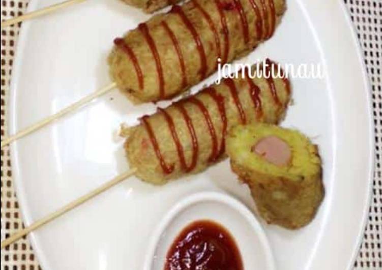 Easiest Way to Prepare Super Quick Homemade Sausage in Yam Rolls