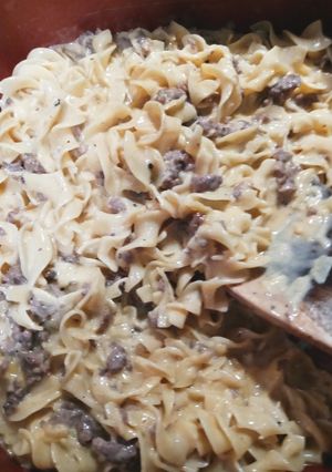 A picture of Velveeta Hamburger Mac.